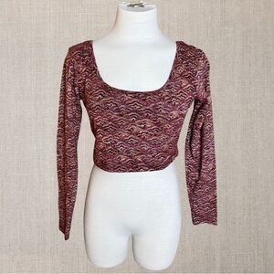 Billabong Patterned Crop Long Sleeve